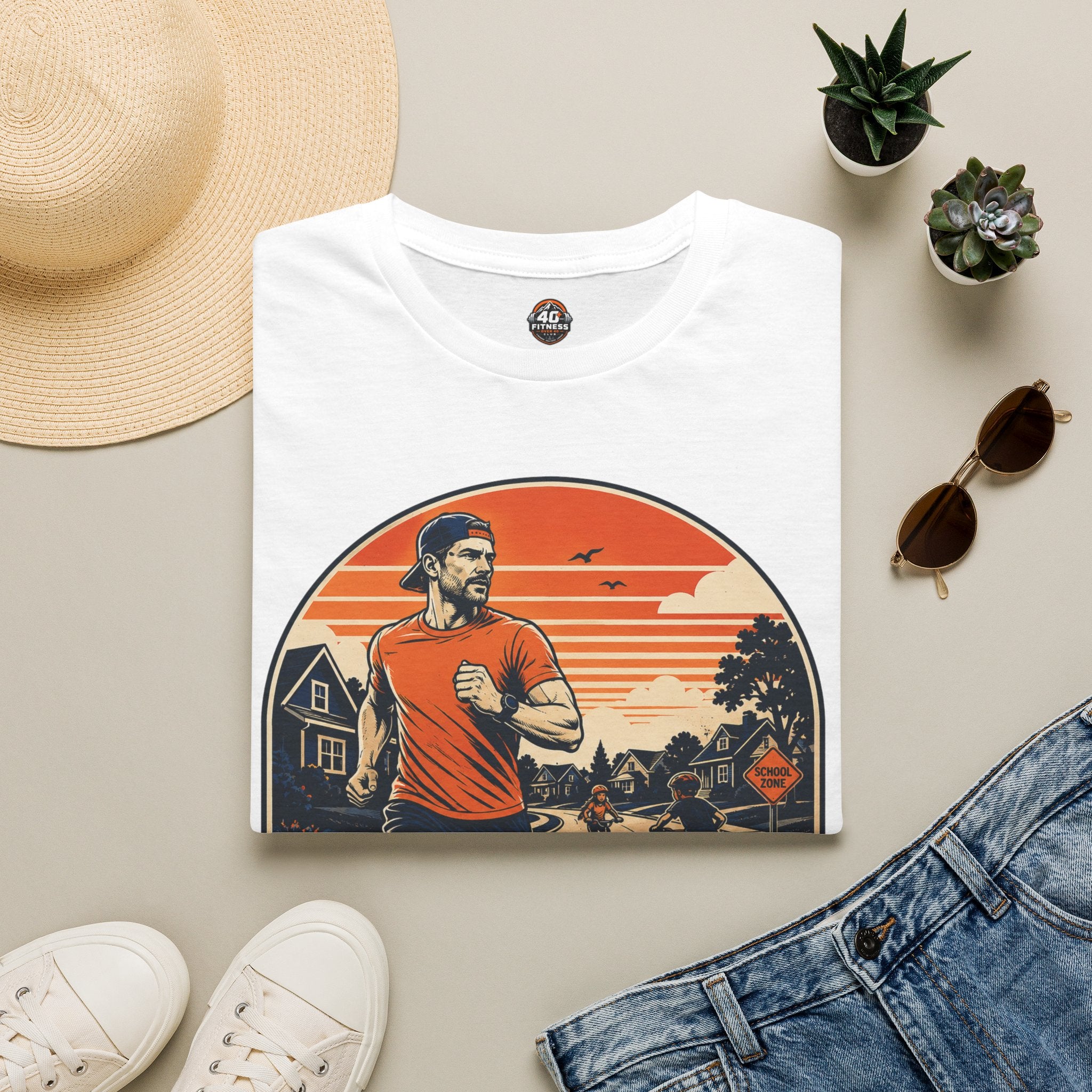 Running T‑Shirt — "Miles Before School Drop‑Off"