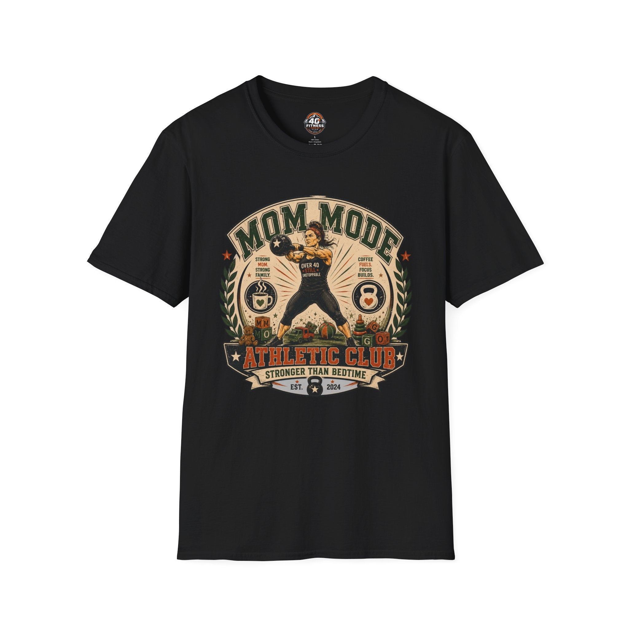 Mom Mode Athletic Club T-Shirt  -Mom Fitness Tee