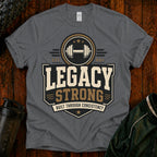 Legacy Strong Weightlifting T‑Shirt — Est. 40+ Gym Pride
