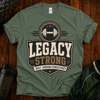 Legacy Strong Weightlifting T‑Shirt — Est. 40+ Gym Pride