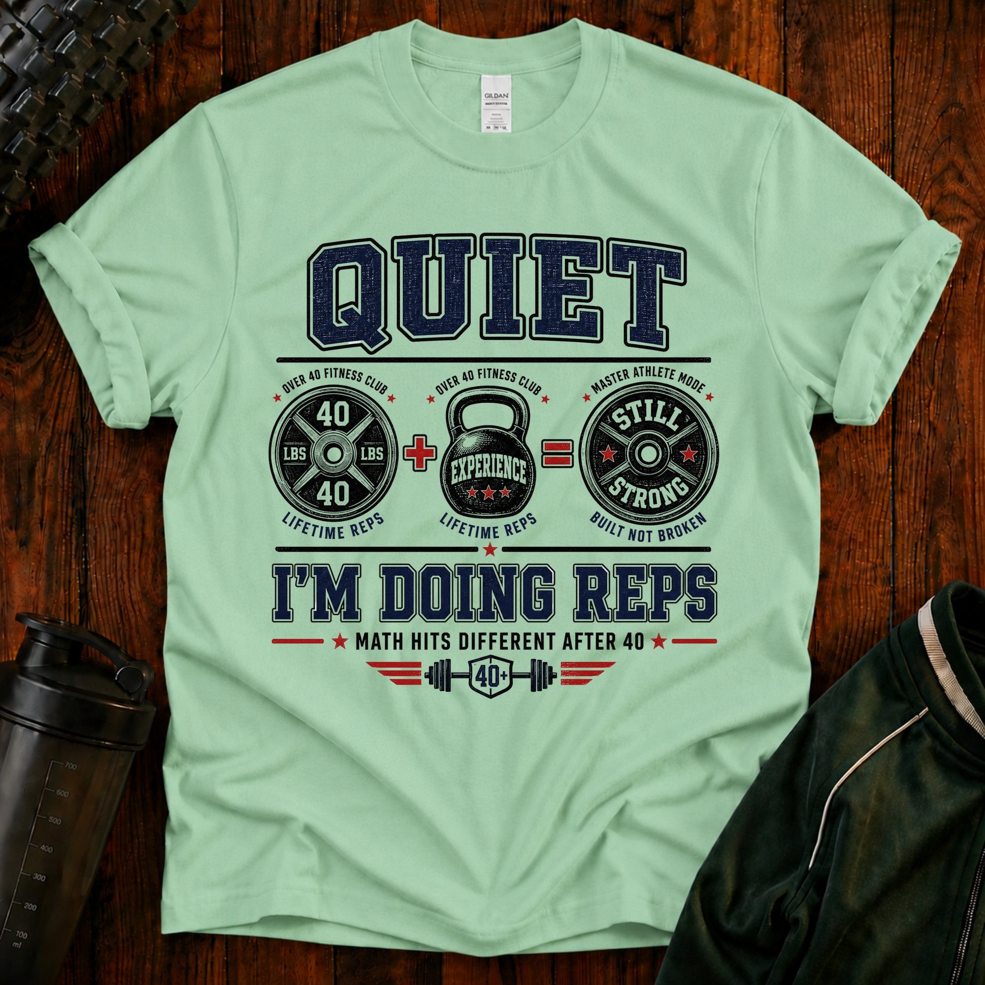 Quiet Gym T-Shirt — "Quiet I'm Doing Reps" Weightlifting Tee