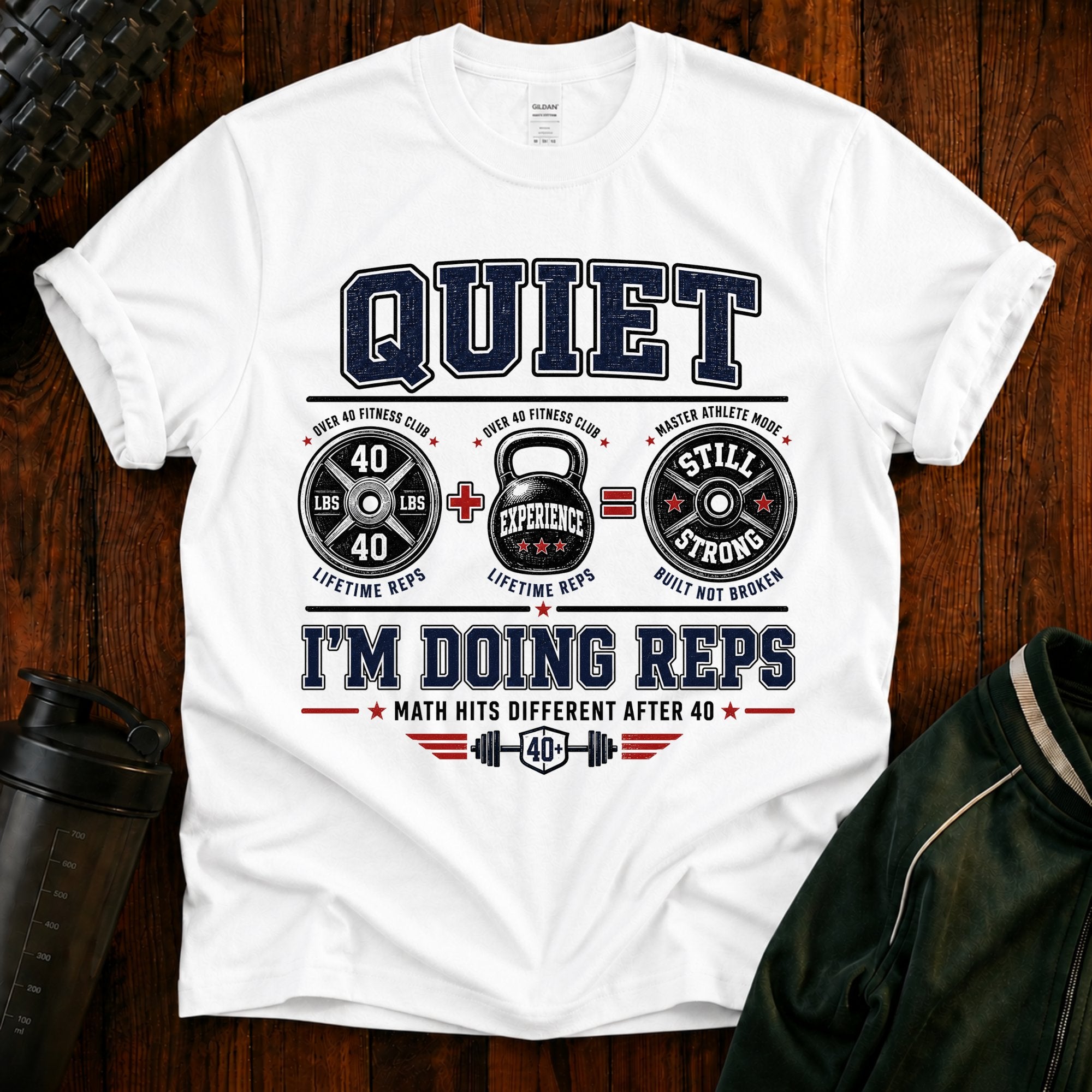 Quiet Gym T-Shirt — "Quiet I'm Doing Reps" Weightlifting Tee