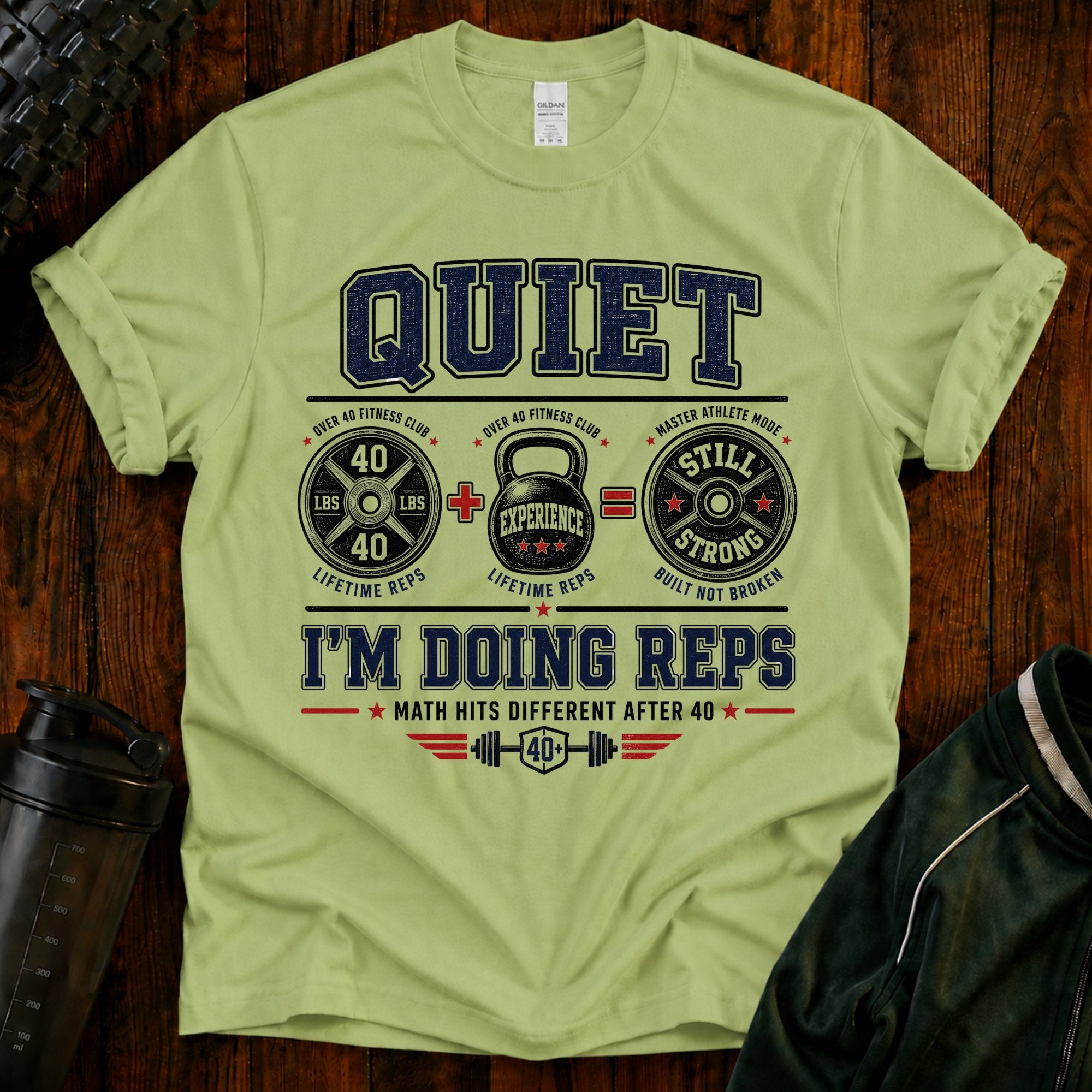 Quiet Gym T-Shirt — "Quiet I'm Doing Reps" Weightlifting Tee