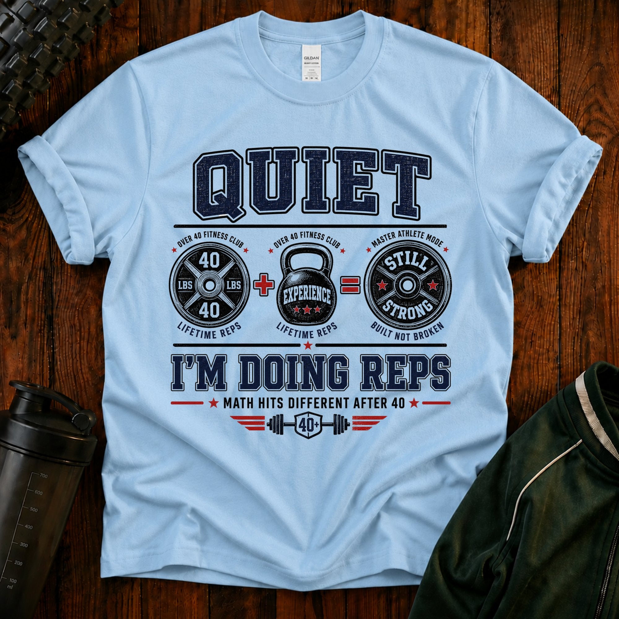 Quiet Gym T-Shirt — "Quiet I'm Doing Reps" Weightlifting Tee
