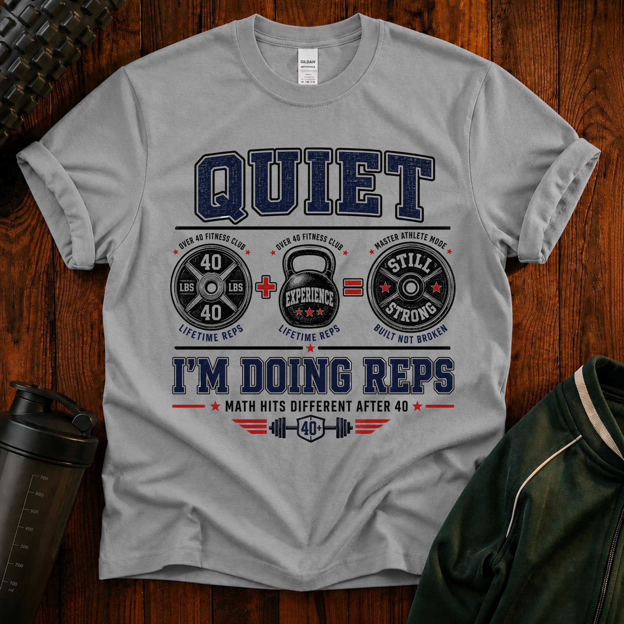 Quiet Gym T-Shirt — "Quiet I'm Doing Reps" Weightlifting Tee