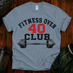 Fitness Over 40 Club' Graphic Tee for Active 40+ Adults