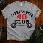Fitness Over 40 Club' Graphic Tee for Active 40+ Adults