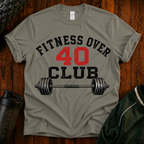 Fitness Over 40 Club' Graphic Tee for Active 40+ Adults