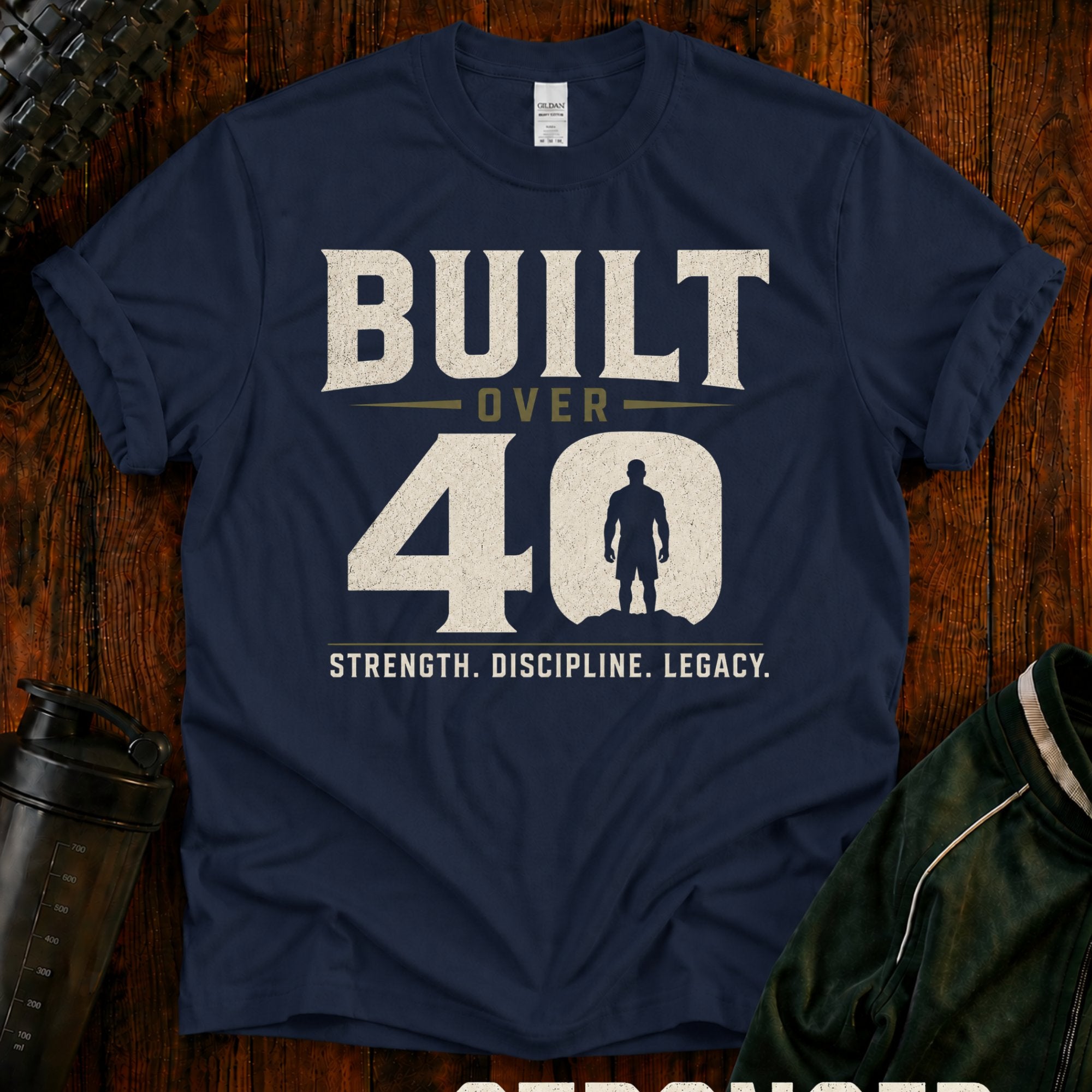 Built Over 40  Vintage Milestone T-Shirt