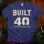 Built Over 40  Vintage Milestone T-Shirt