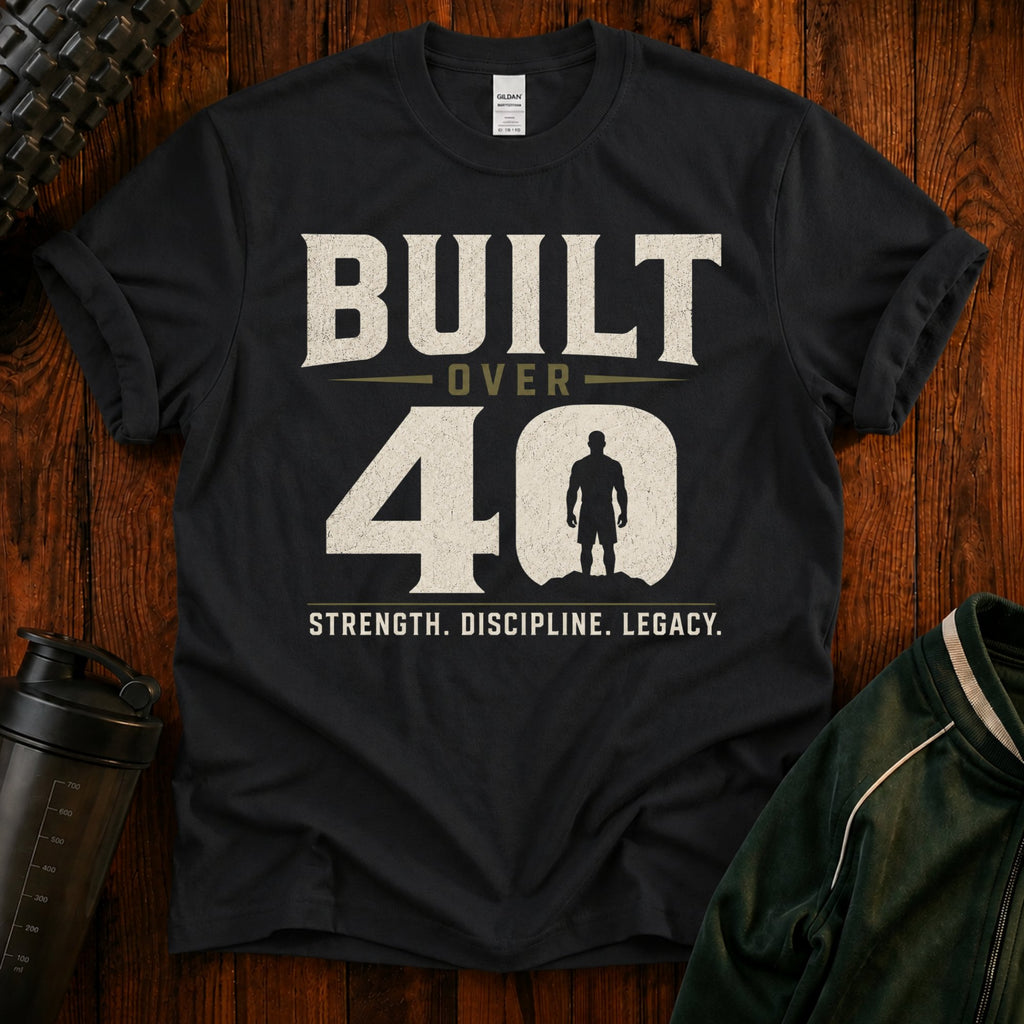 Built Over 40  Vintage Milestone T-Shirt