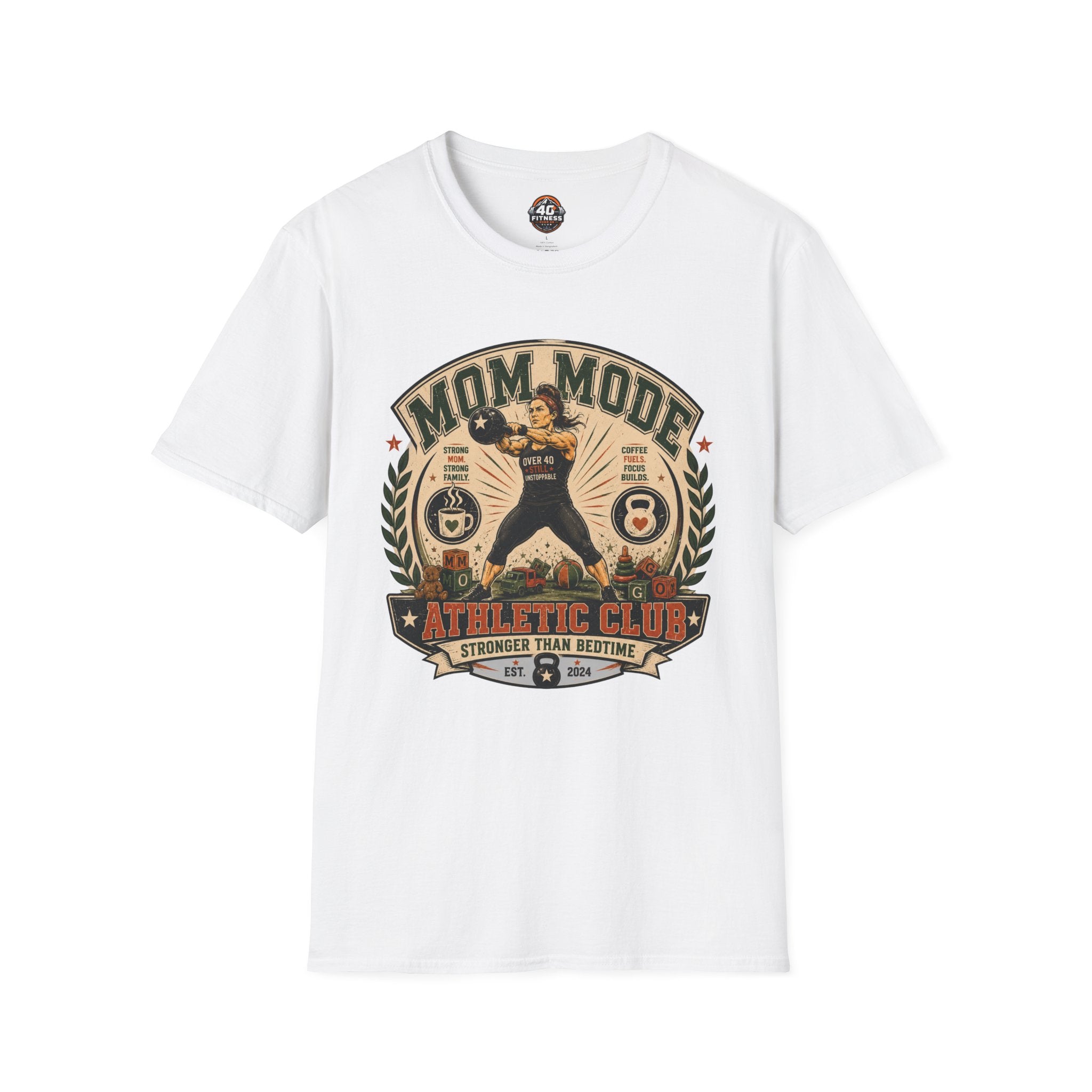 Mom Mode Athletic Club T-Shirt  -Mom Fitness Tee