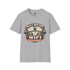 Built Before WiFi T-Shirt — Vintage Strongman Barbell Gym Tee