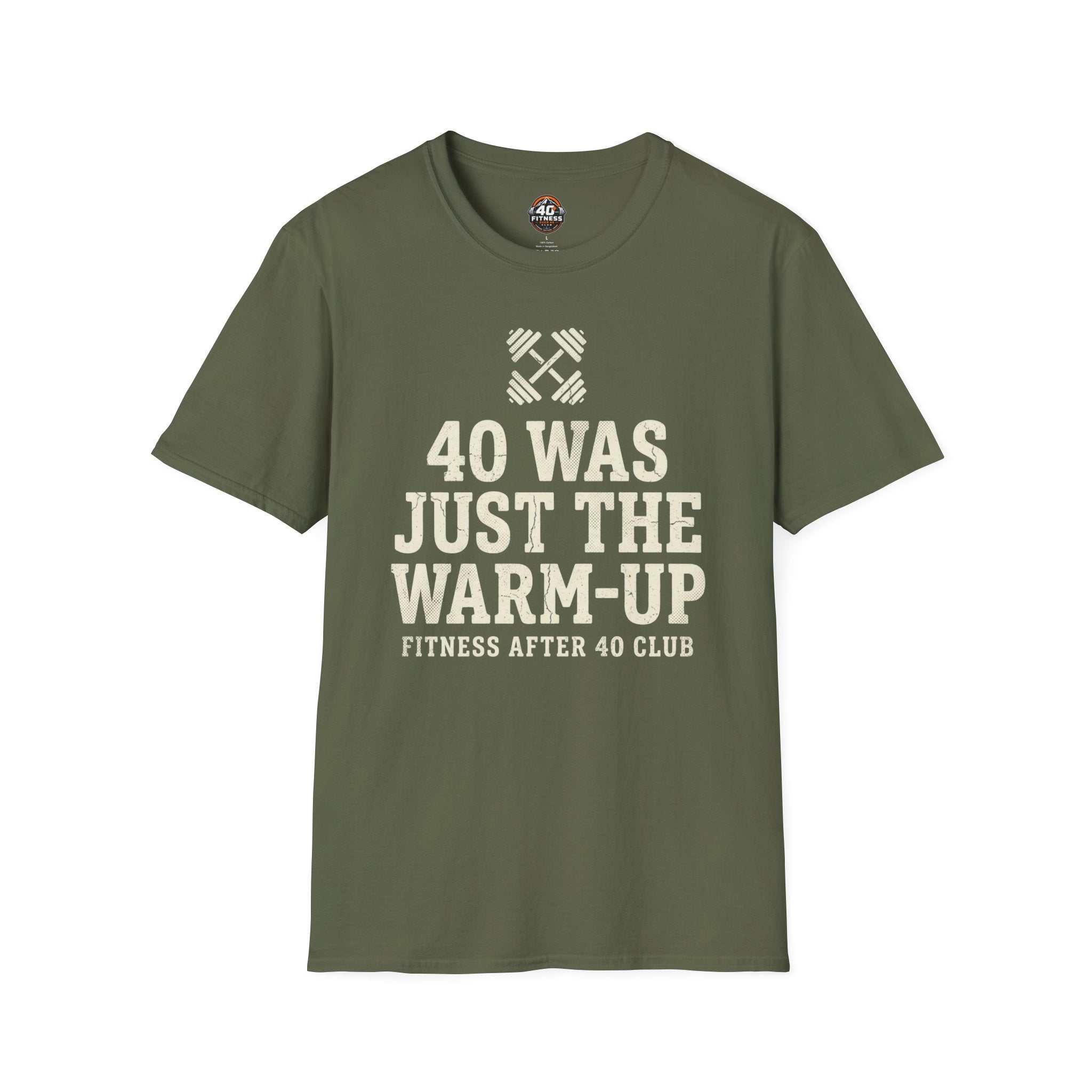40 Was Just the Warm-Up T-Shirt — Funny Fitness After 40 Tee
