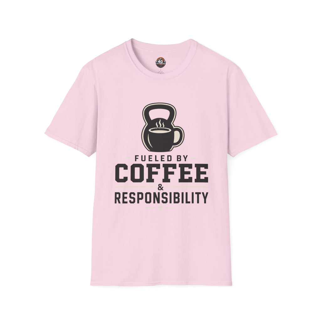 Coffee & Responsibility T-Shirt — 'Fueled by Coffee & Responsibility' Gym