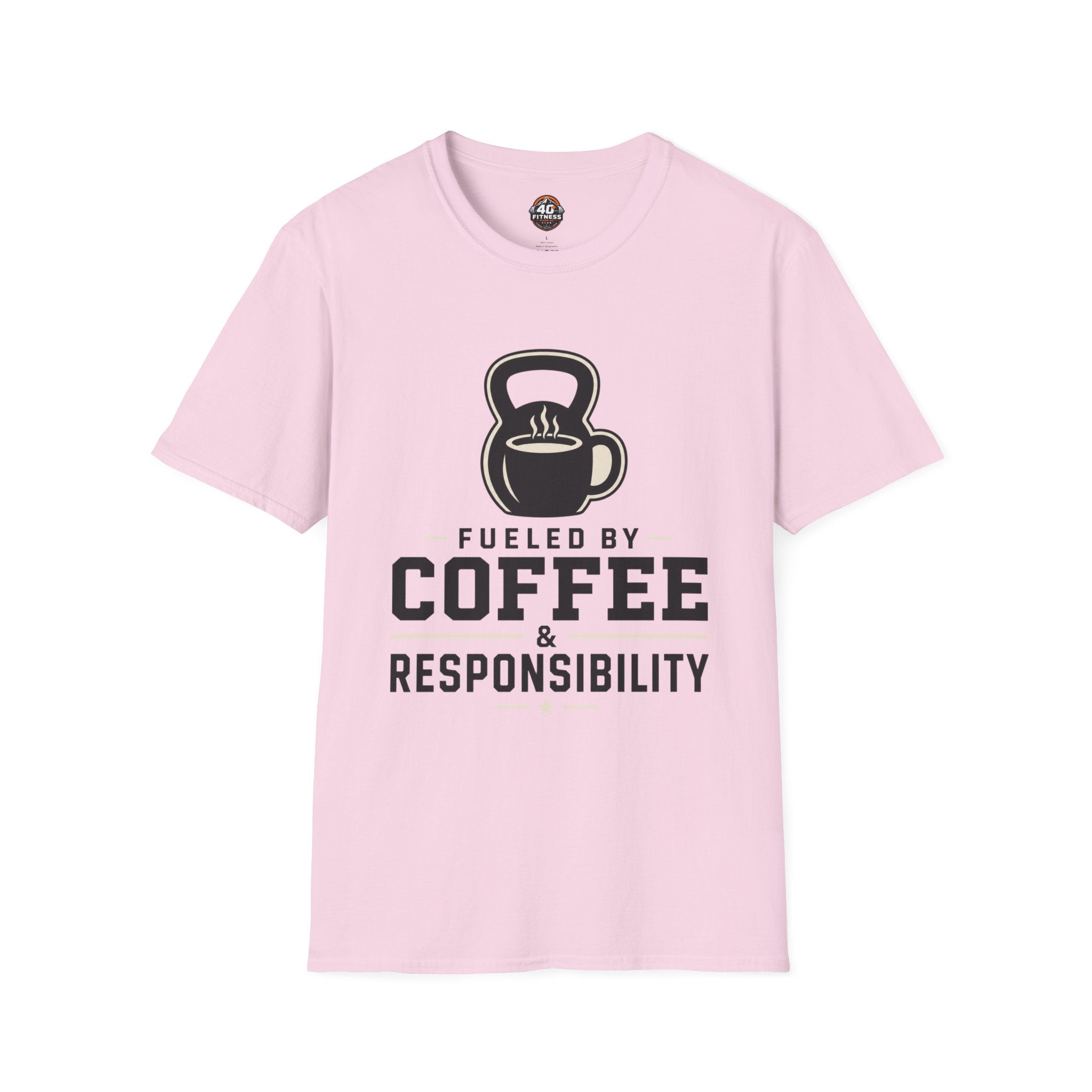 Coffee & Responsibility T-Shirt — 'Fueled by Coffee & Responsibility' Gym