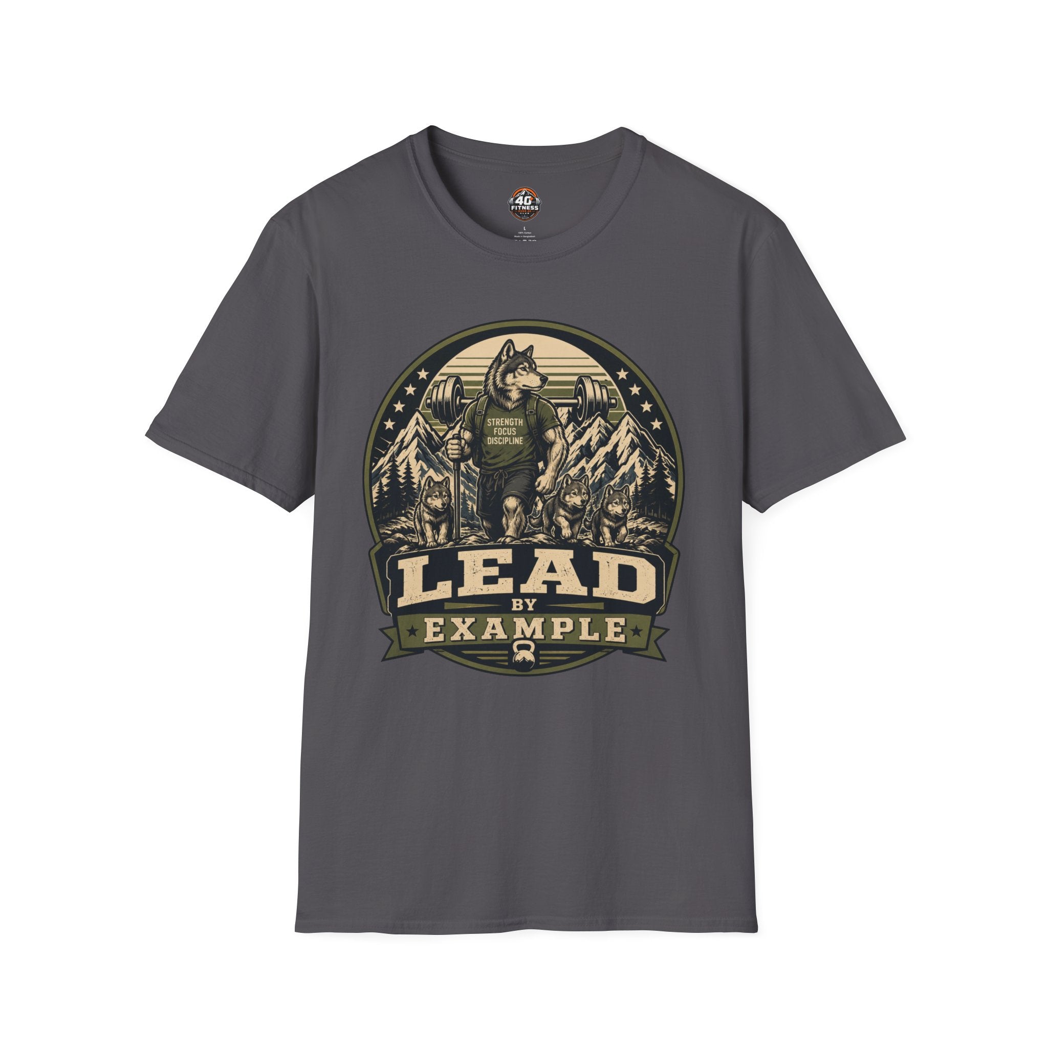 Lead by Example Wolf T-Shirt — Inspirational Strength Graphic Tee