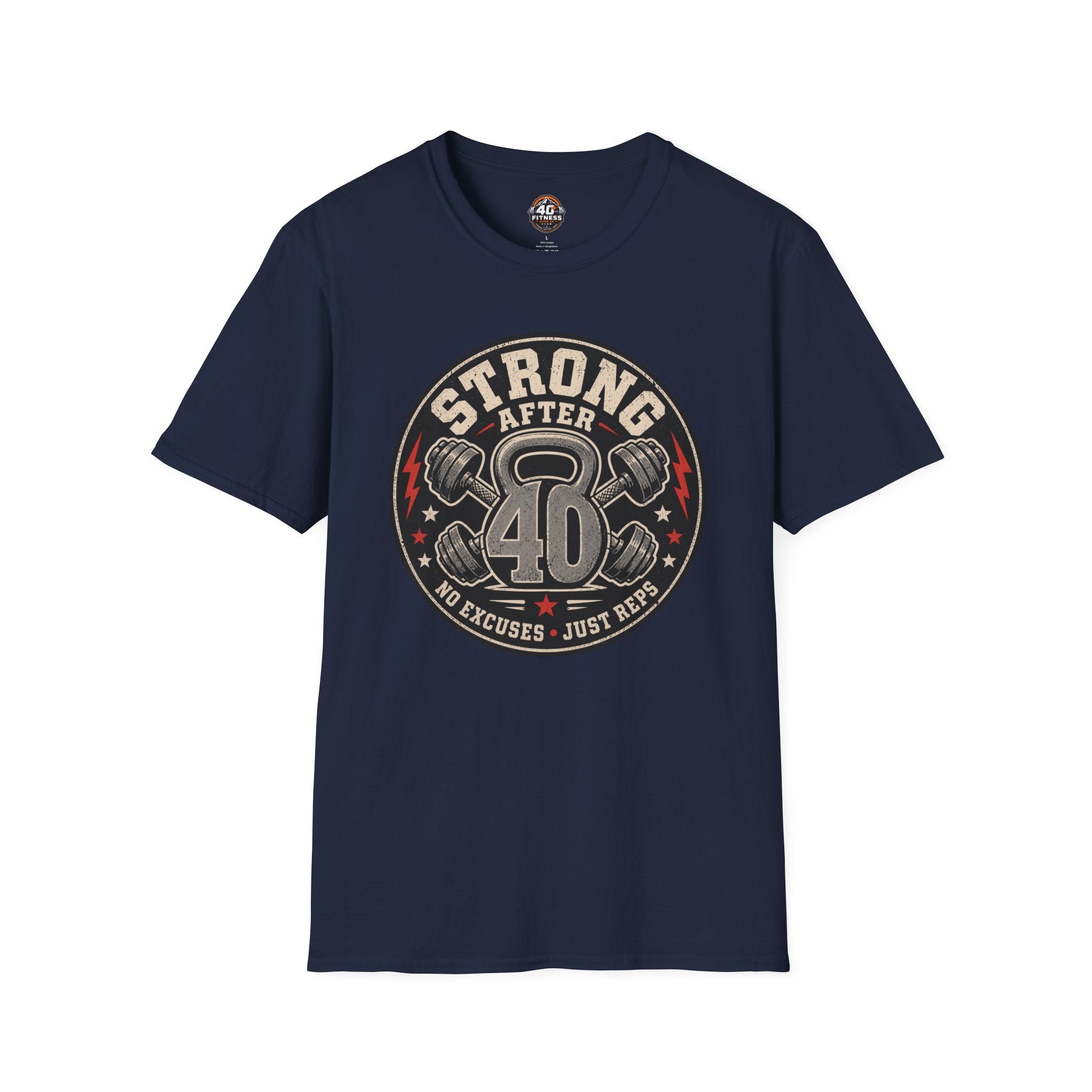Strong After 40 T-Shirt — Fitness Tee for Over 40s