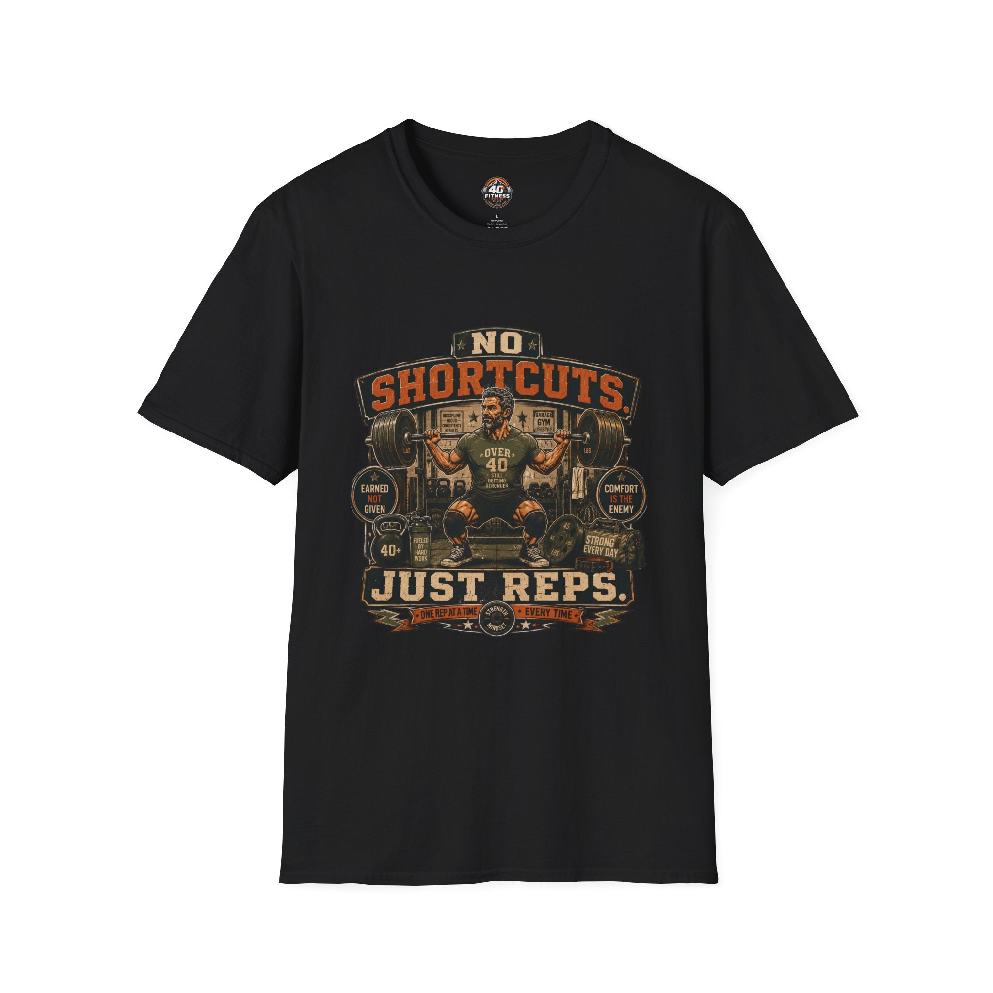 No Shortcuts Just Reps Gym T-Shirt