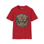 Second Half Athletic Club T-Shirt — Vintage Fitness Graphic Tee for Active Adults