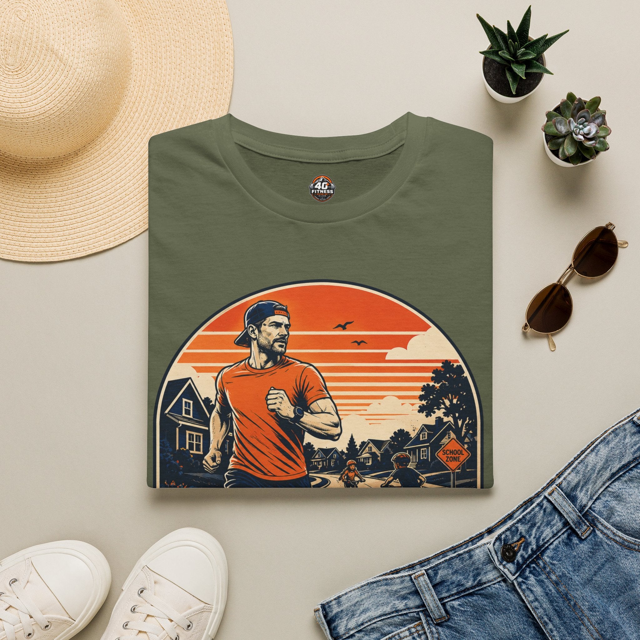 Running T‑Shirt — "Miles Before School Drop‑Off"