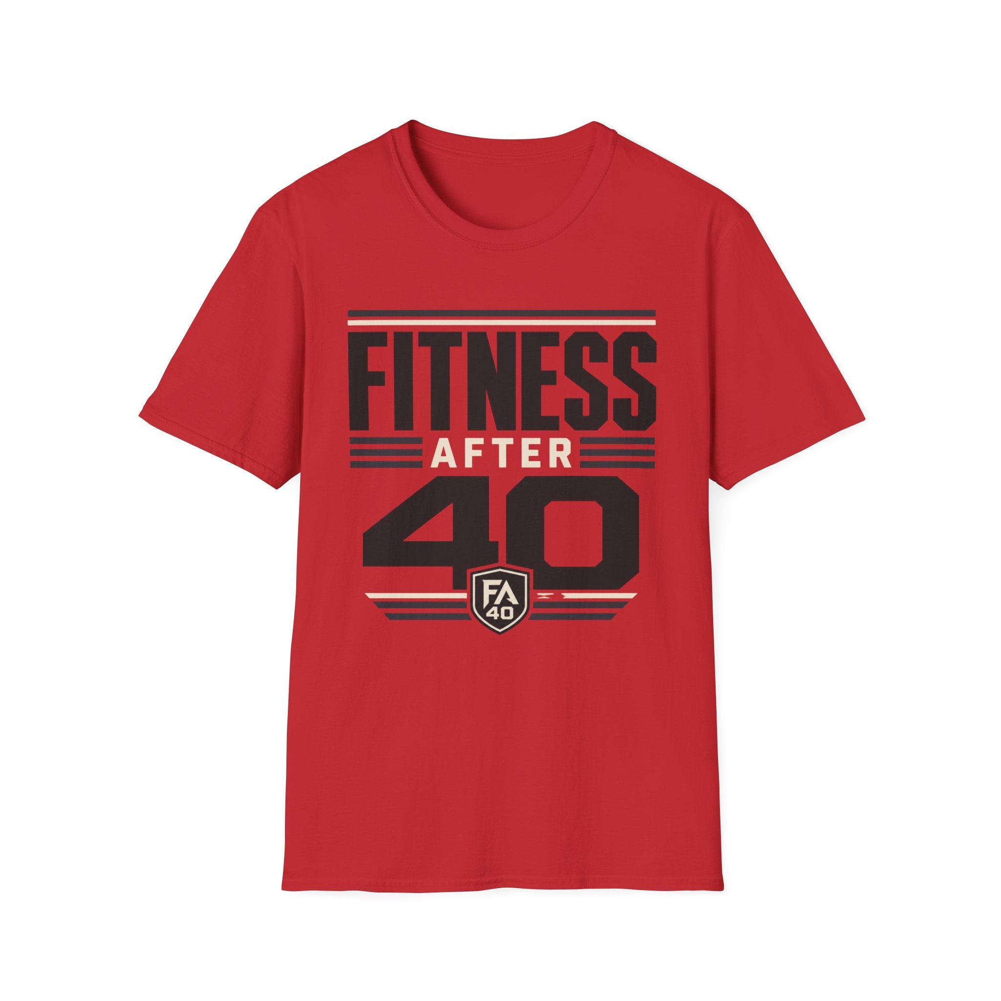 Fitness After 40 T-Shirt — Retro Gym Motivational Tee for Active Adults