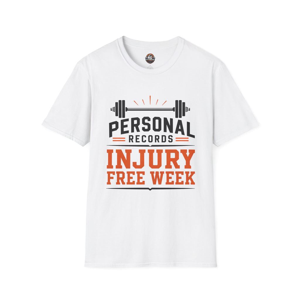 Personal Records T‑Shirt — 'Injury Free Week' Weightlifting Gym Tee