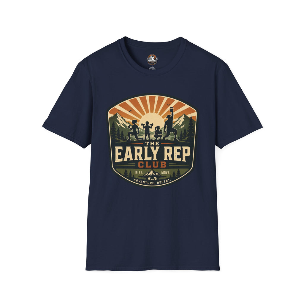 Early Rep Club T-Shirt — Retro Fitness Workout Tee