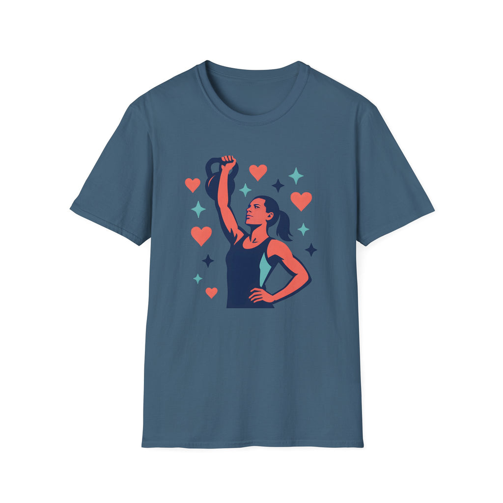 Strong Woman Lifting Kettlebell T-Shirt