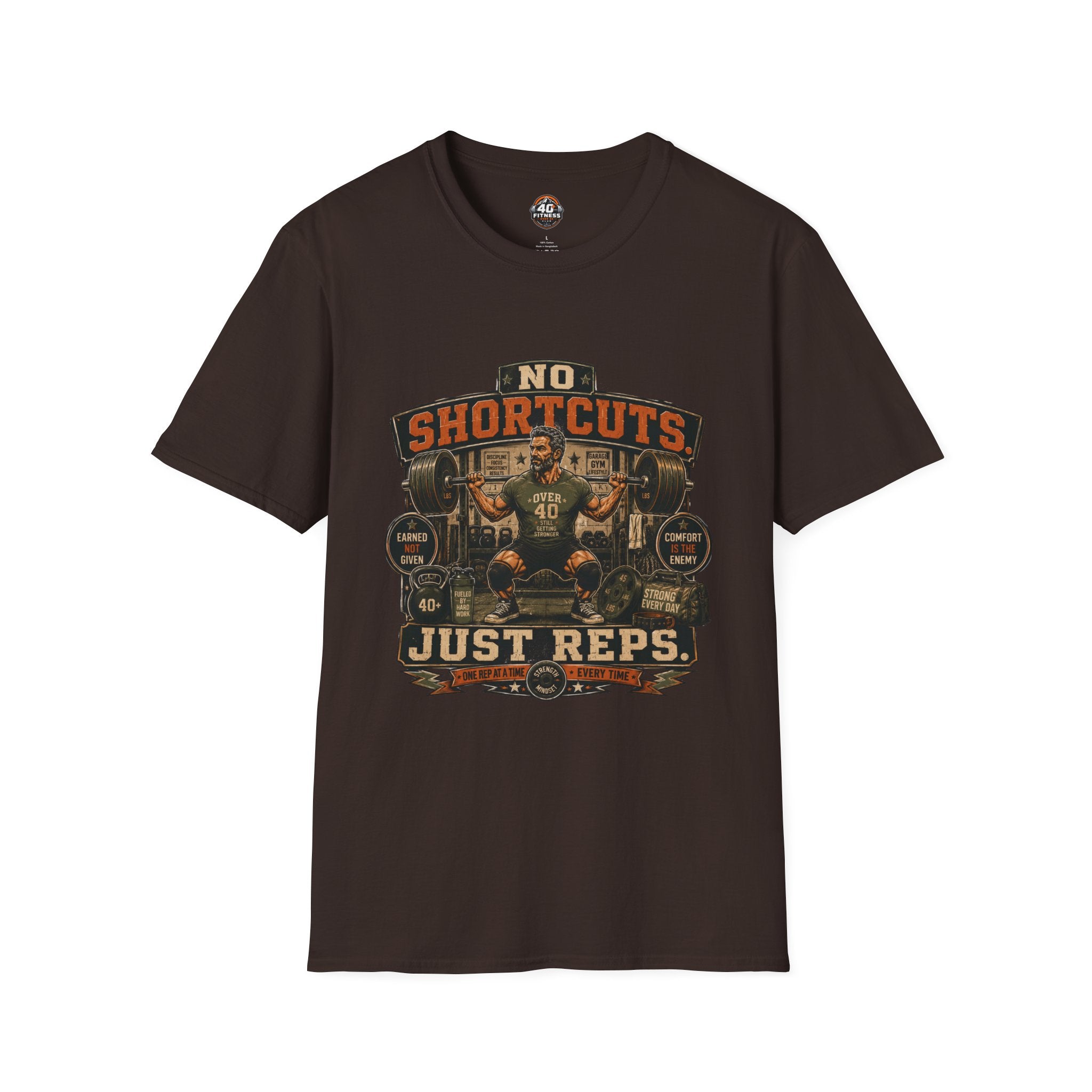 No Shortcuts Just Reps Gym T-Shirt