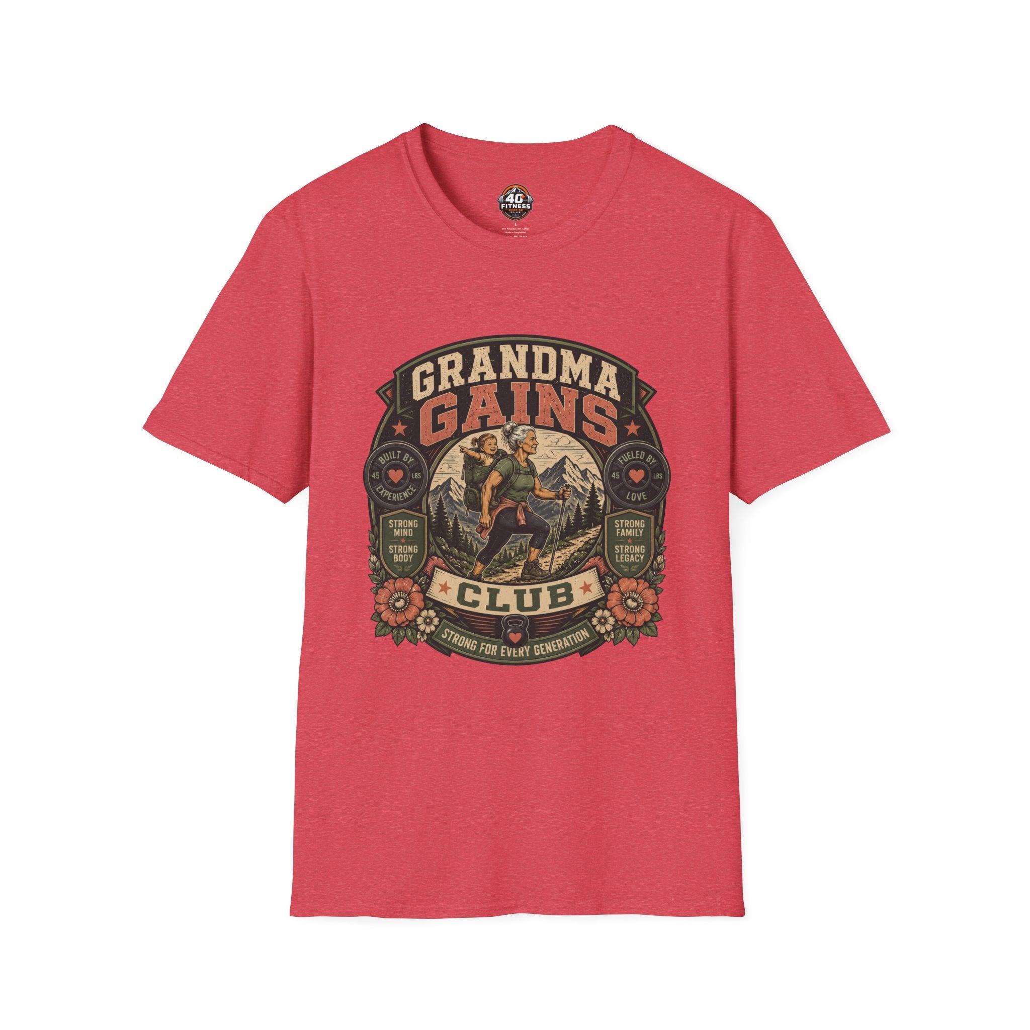 Grandma Gains T-Shirt — Vintage 'Grandma Gains Club' Fitness Tee for Active Grandmothers