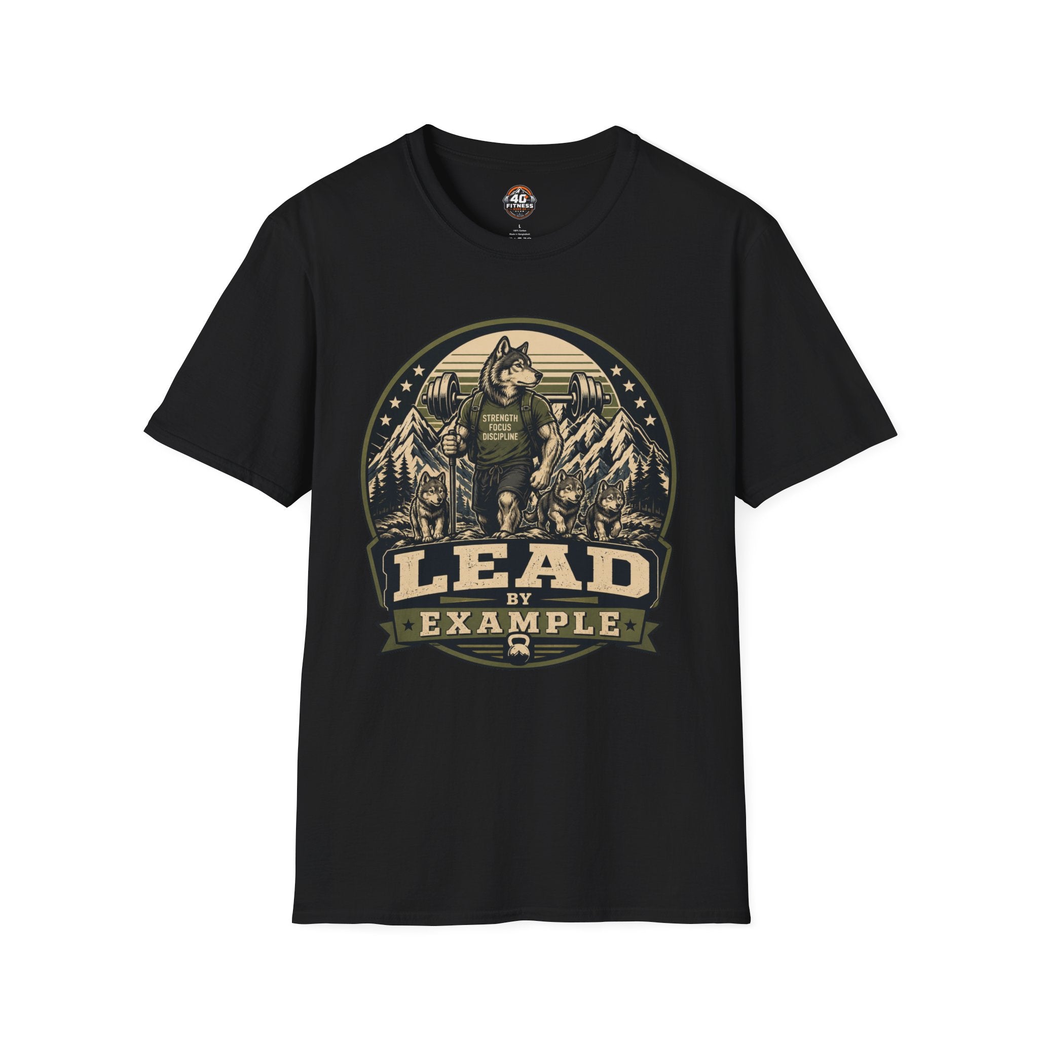Lead by Example Wolf T-Shirt — Inspirational Strength Graphic Tee