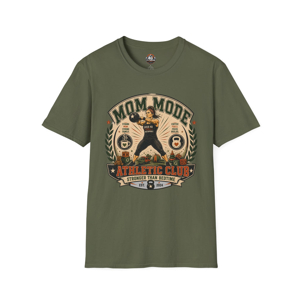 Mom Mode Athletic Club T-Shirt  -Mom Fitness Tee