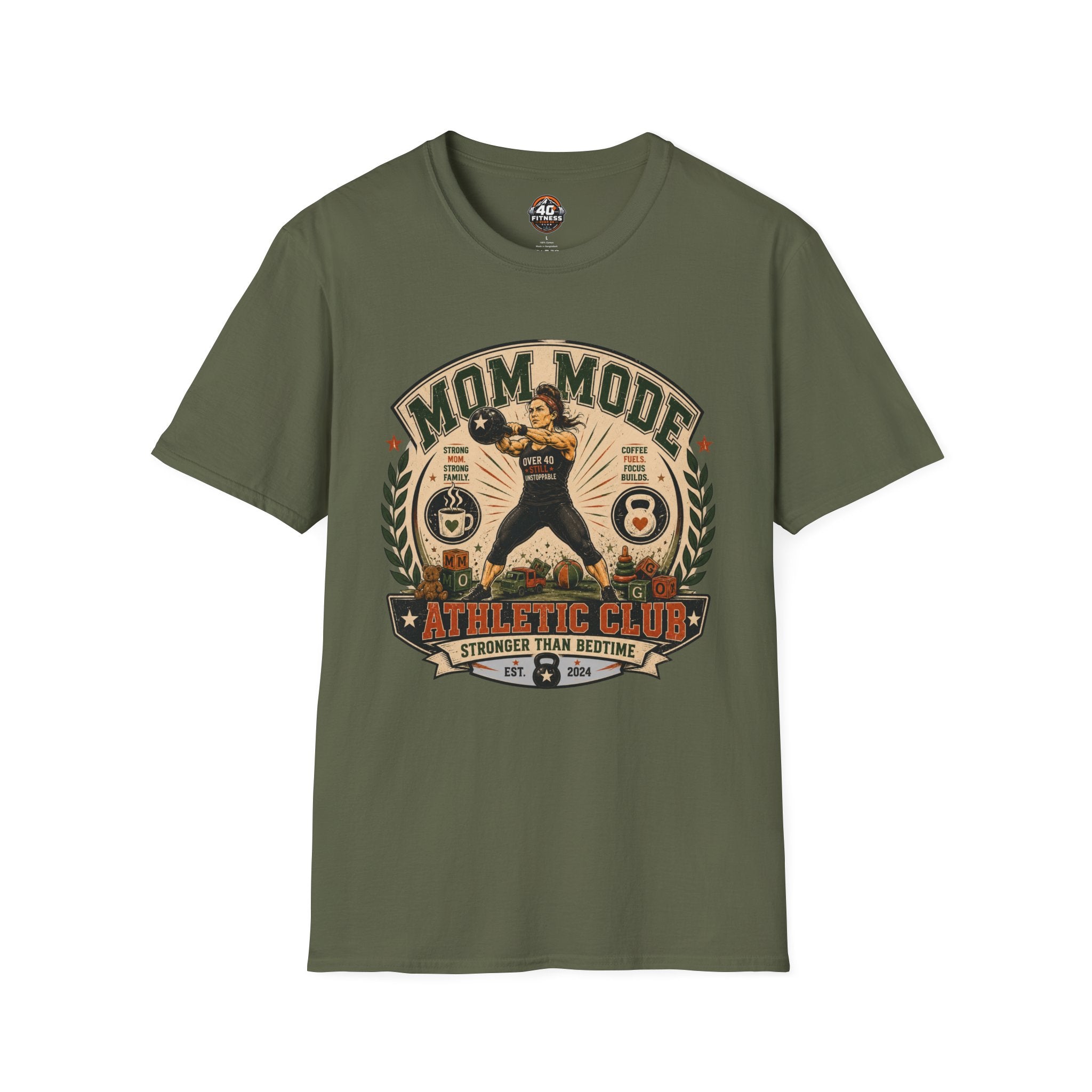 Mom Mode Athletic Club T-Shirt  -Mom Fitness Tee