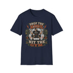 Drop the Kids, Hit the Gym T-Shirt — Funny Over 40 Dad Workout Tee