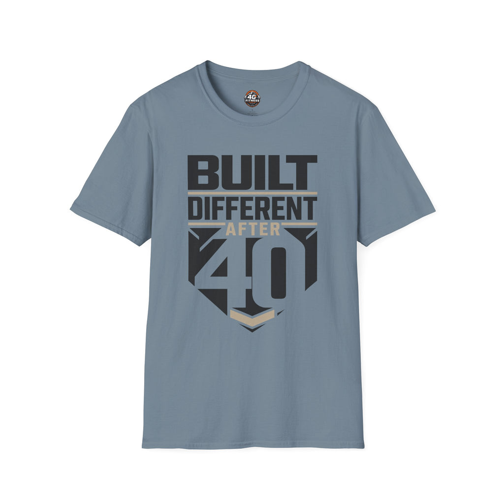 Built Different After 40 T-Shirt — Funny 40th Birthday Tee for Men & Women