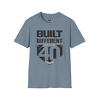 Built Different After 40 T-Shirt — Funny 40th Birthday Tee for Men & Women