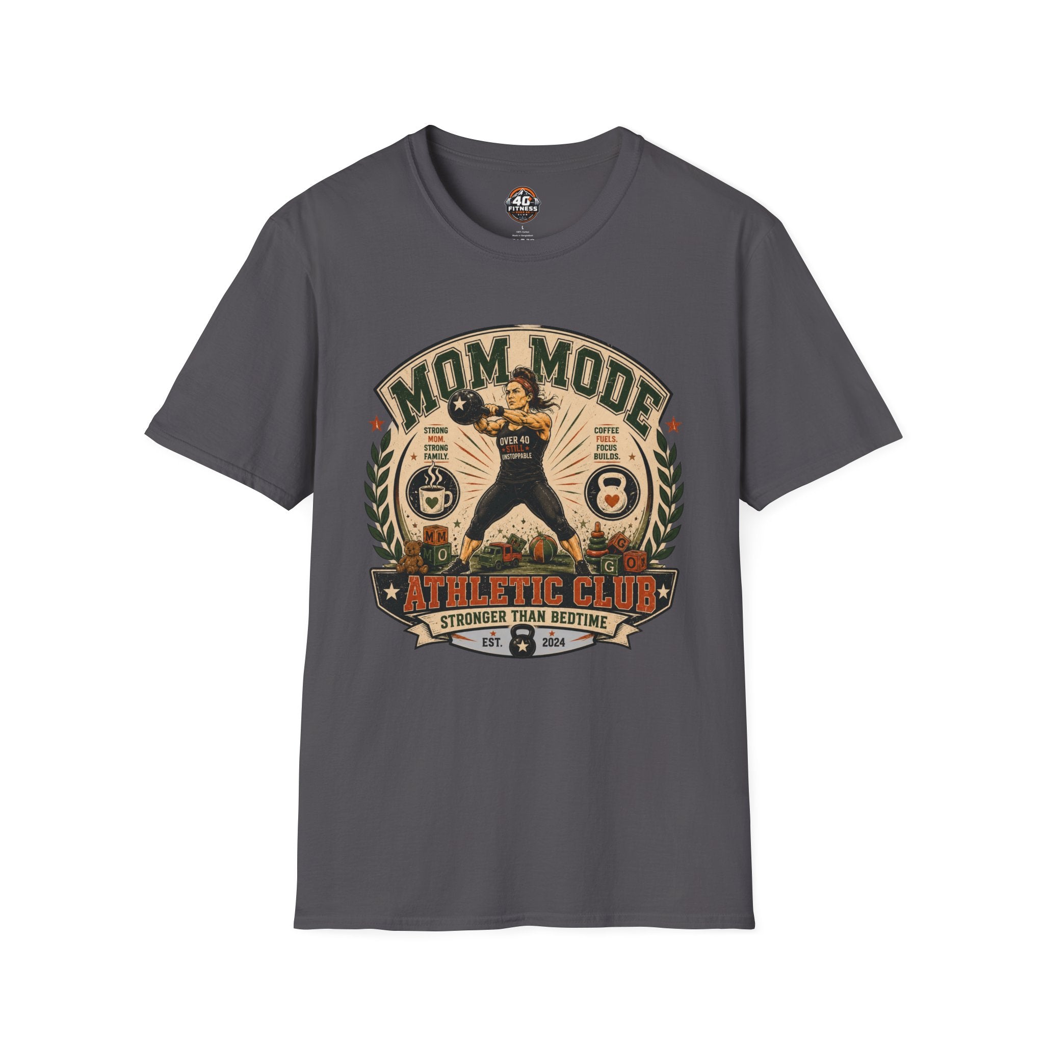 Mom Mode Athletic Club T-Shirt  -Mom Fitness Tee