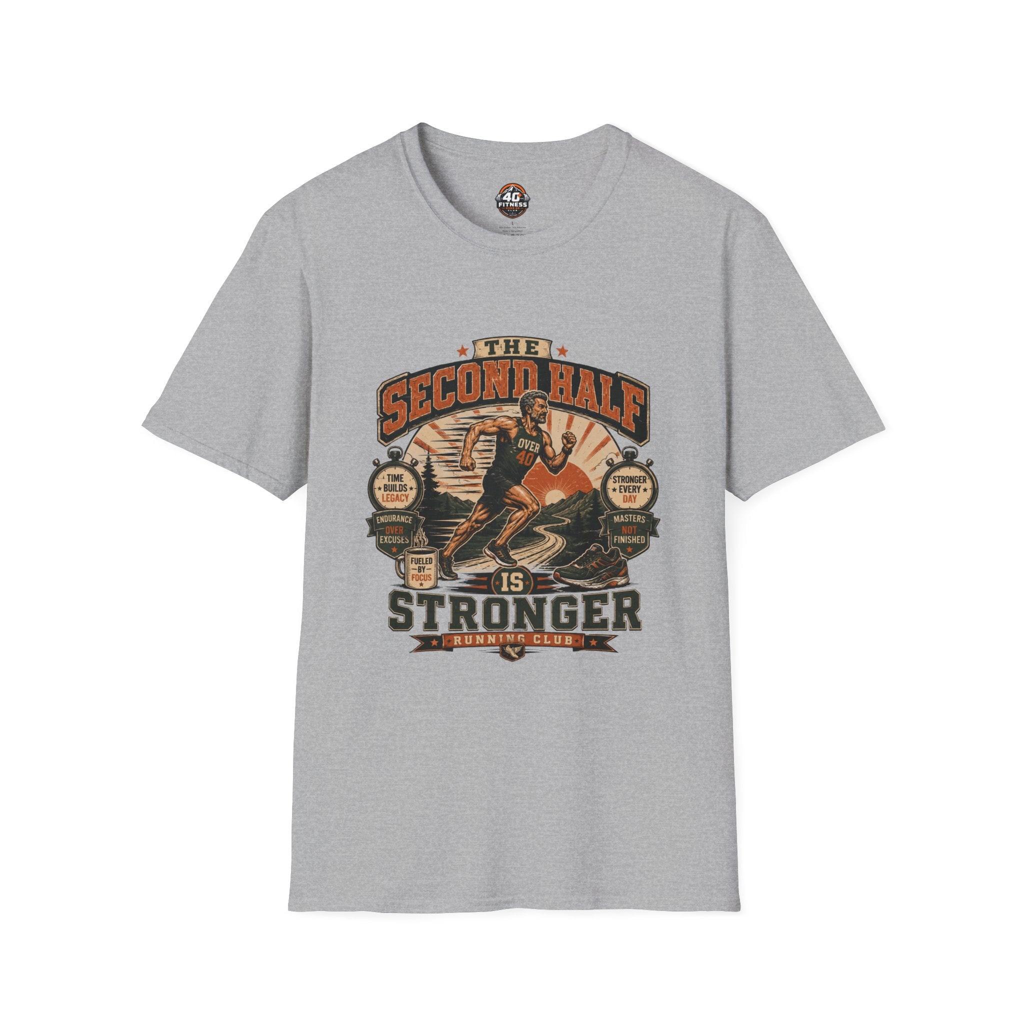 The Second Half Is Stronger T-Shirt — Motivational Basketball Retro Tee
