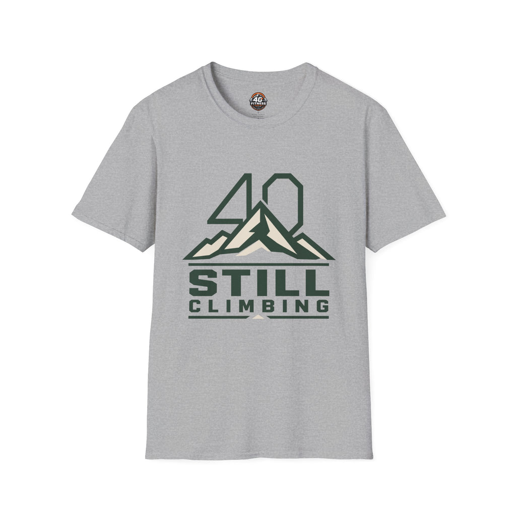 T‑Shirt — 40 Still Climbing Mountain Graphic Tee