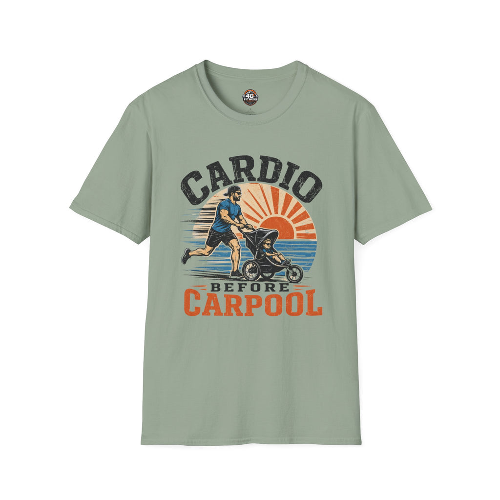 Cardio Before Carpool T-Shirt — Funny Parent Fitness Shirt