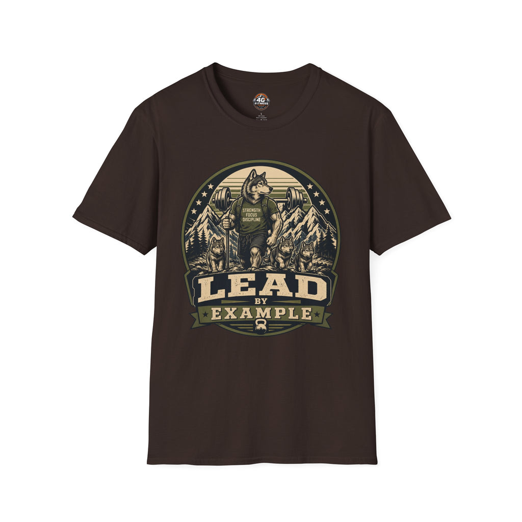 Lead by Example Wolf T-Shirt — Inspirational Strength Graphic Tee
