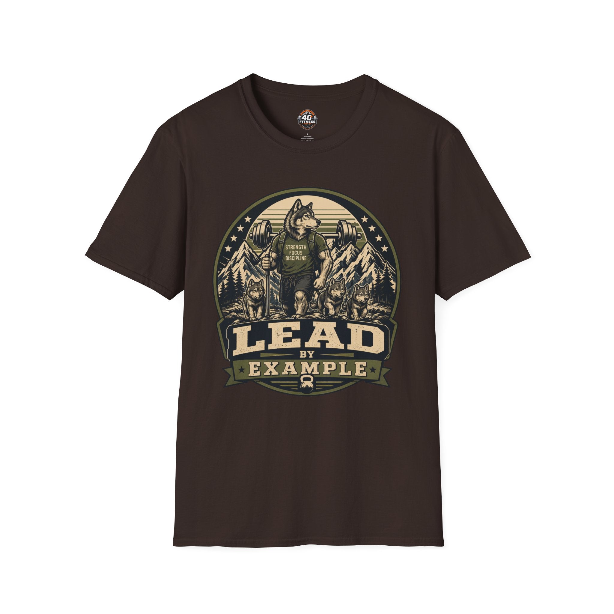 Lead by Example Wolf T-Shirt — Inspirational Strength Graphic Tee