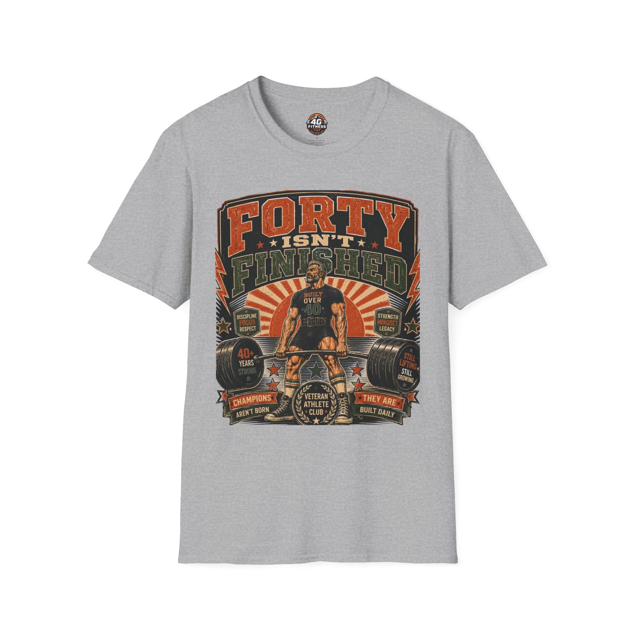 40 Isn't Finished T-Shirt — Retro Vintage 40th Birthday Tee