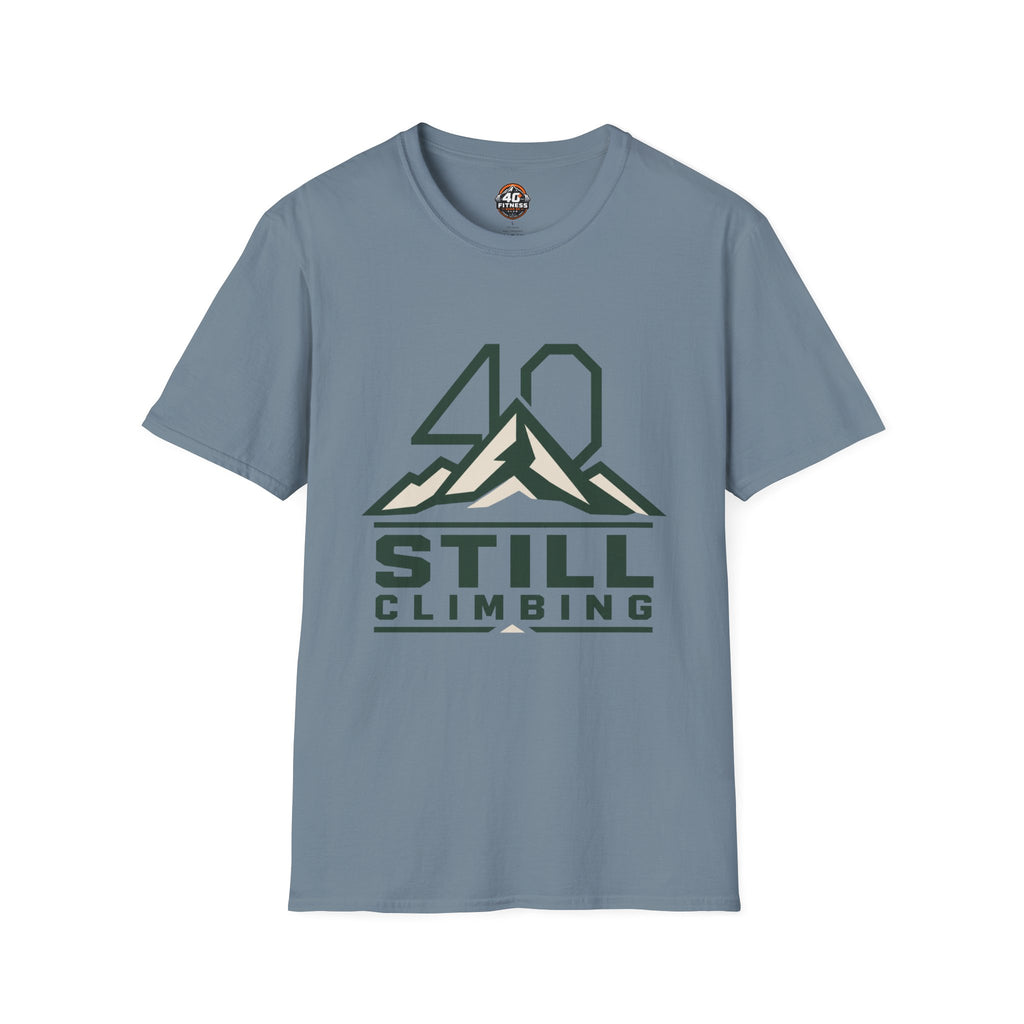 T‑Shirt — 40 Still Climbing Mountain Graphic Tee
