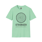 Stronger With Every Ring' Wood Grain Tee