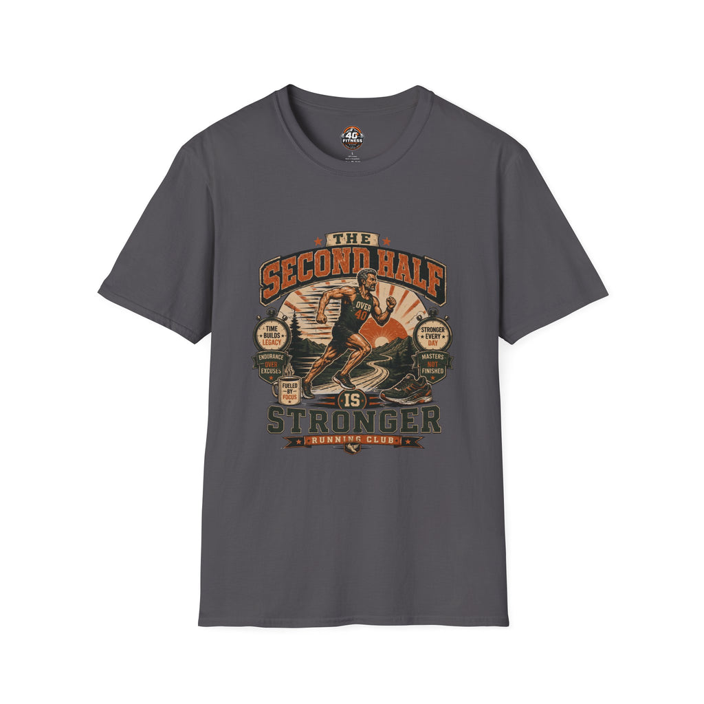 The Second Half Is Stronger T-Shirt — Motivational Basketball Retro Tee