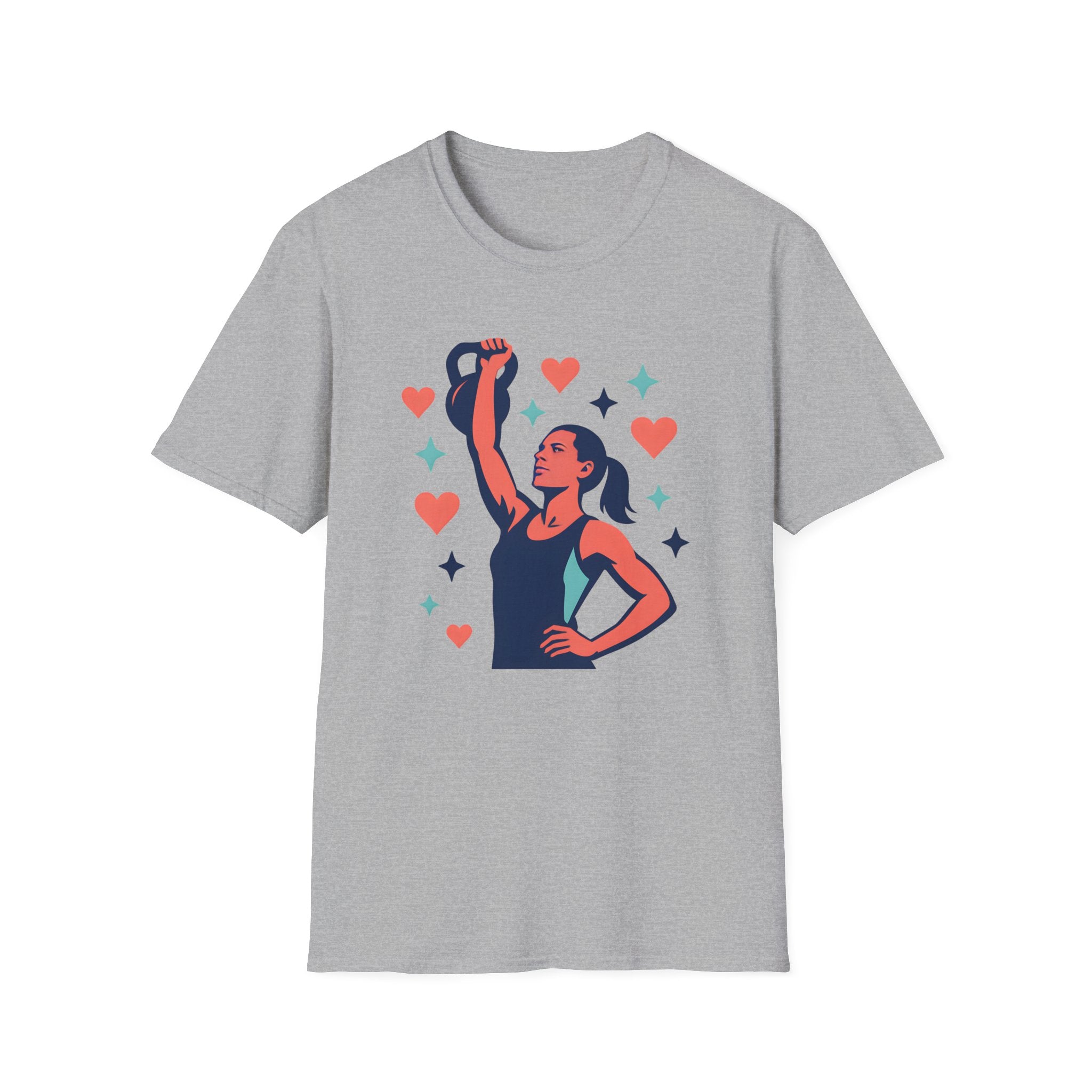 Strong Woman Lifting Kettlebell T-Shirt