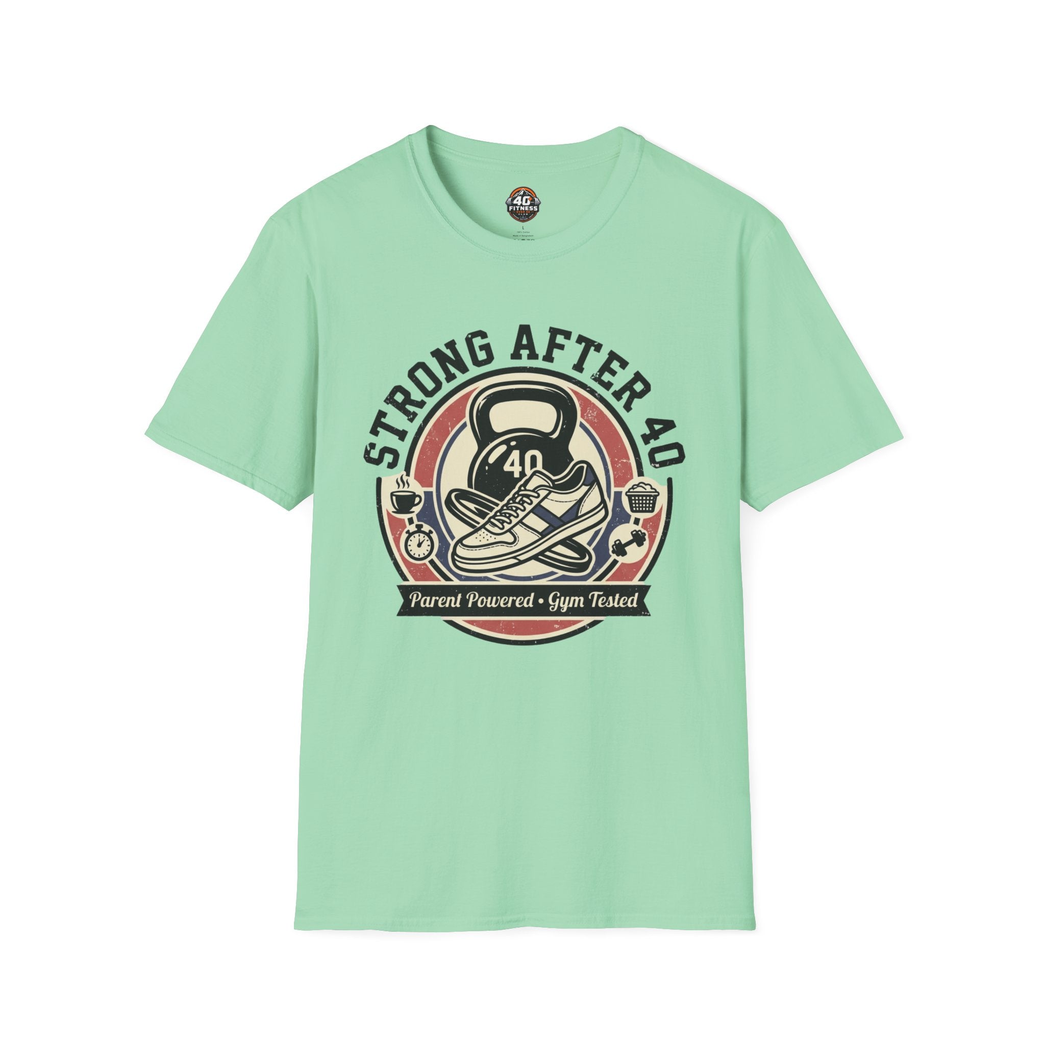 Strong After 40 T‑Shirt — Fitness Motivational 40th Birthday Tee