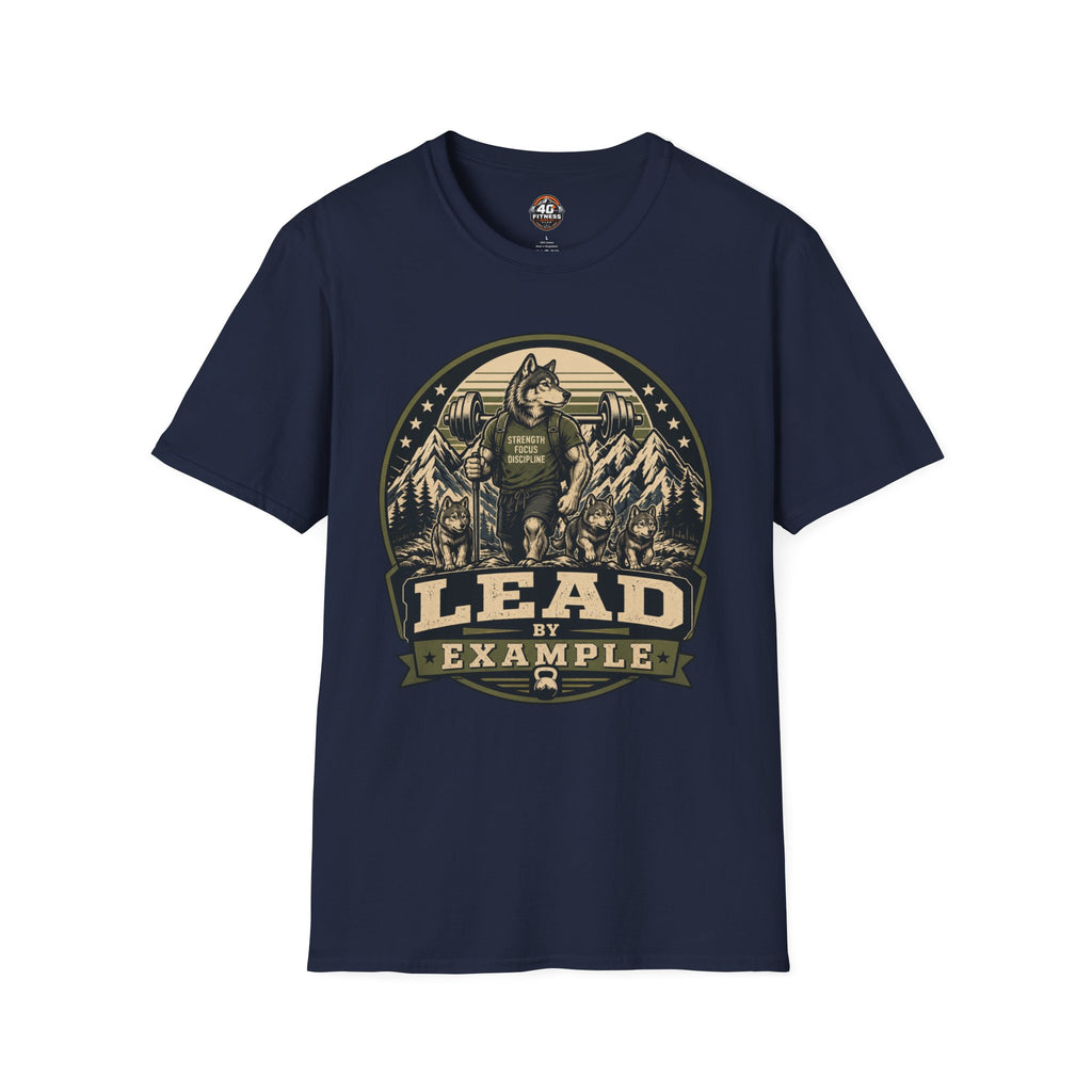 Lead by Example Wolf T-Shirt — Inspirational Strength Graphic Tee